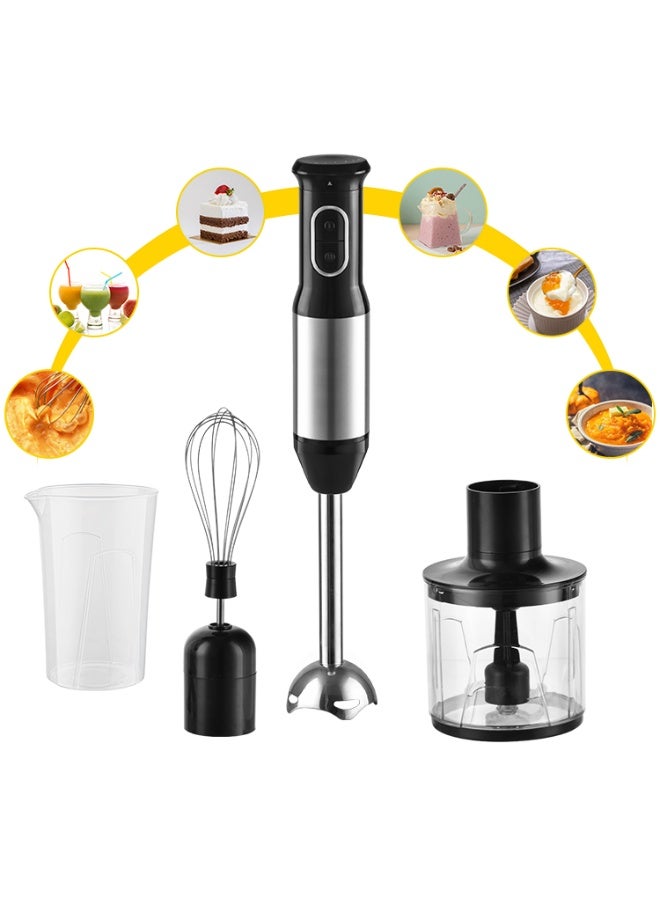 Olympia 450W 4-In-1 Hand Blender Set With Chopper Bowl, Whisk Attachment And Beaker, Ergonomic Handle, Multi-Speed Control, Perfect For Smoothies, Soups, Baby Food And Mixing - Image 2